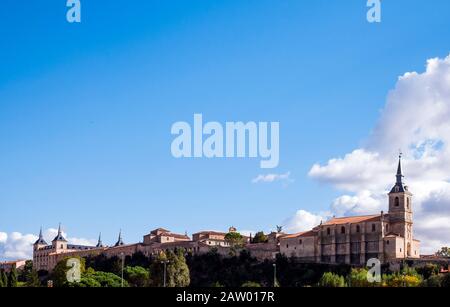 Palacio Ducal, mirador de los arcos y Colegiata de San Pedro. Lerma. Burgos. Castilla León. España Stockfoto