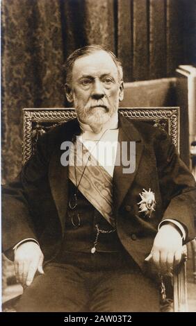 Der berühmte französische Chemiker und Mikrobiologe LOUIS PASTEUR ( 1822 - 1895 ) , enthülle die Verwendung von Impfungen und die Heilung von Hydrophobie , foun Stockfoto