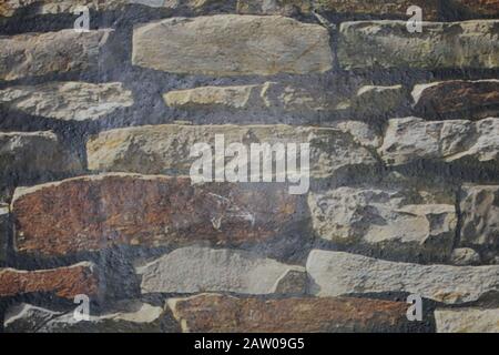 Alte Steinoberfläche Vintage Makro moderner Hintergrund hochwertige Drucke Stockfoto