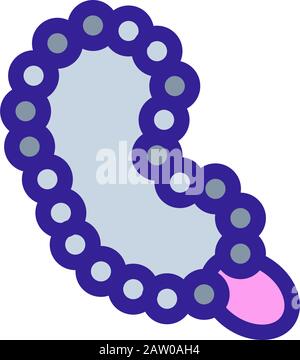 Rosary Icon Vector. Isolierte Darstellung des Kontursymbols Stock Vektor