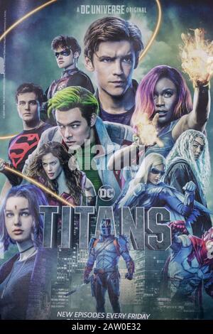 Teen Titans Superhelden-tv-Poster Stockfoto
