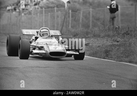 Großer Preis der Niederlande 1969 Formel I Zandvoort Nr. 4 in Aktion Datum: 21. Juni 1969 Ort: Nordholland, Zandvoort Schlüsselwörter: Autorennen, Rennwagen Stockfoto