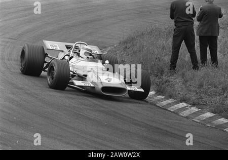 Großer Preis der Niederlande 1969 Formel I Zandvoort Nr. 4 Jackie Stewart in Aktion Datum: 21. Juni 1969 Ort: Nordholland, Zandvoort Schlüsselwörter: Autorennen, Rennwagen Stockfoto