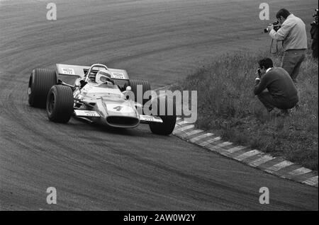 Großer Preis der Niederlande 1969 Formel I Zandvoort Nr. 4 Jackie Stewart in Aktion Datum: 21. Juni 1969 Ort: Nordholland, Zandvoort Schlüsselwörter: Autorennen, Rennwagen Stockfoto