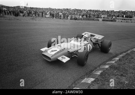 Großer Preis der Niederlande 1969 Formel I Zandvoort Nr. 4 in Aktion Datum: 21. Juni 1969 Ort: Nordholland, Zandvoort Schlüsselwörter: Autorennen, Rennwagen Stockfoto