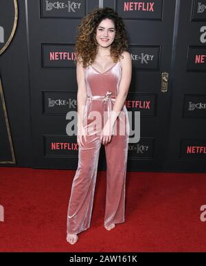 Februar 2020 - Hollywood - Haven. Netflix's Premiere Photo Call der Serie "Locke & Key" im ägyptischen Theater. (Bild: © Birdie Thompson/AdMedia über ZUMA Wire) Stockfoto