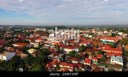 Alte Stadt Vigan in den Philippinen. Historische Kolonialstadt im spanischen Stil Vigan, Philippinen, Luzon. Historische Gebäude in Vigan city, Weltkulturerbe der UNESCO steht. Stockfoto