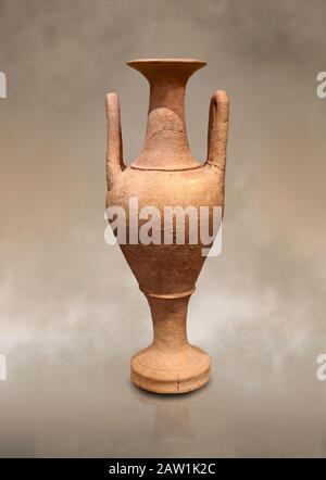 Minoische Amphora imitiert ägyptische Prototypen, Hagia Triada Royal Villa 1500-1540 v. Chr.; Archäologisches Museum Heraklion. Stockfoto