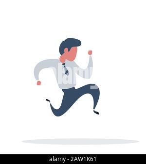 Geschäftsmann läuft. Geschäftskonzept - Rennen zum Erfolg Stock Vektor