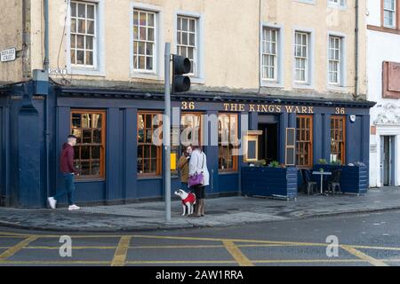 Das King's Wark Pub an der Ecke Bernard Street und The Shore in Leith, Edinburgh, Schottland, Großbritannien Stockfoto