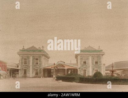 Bahnhof in Yokohama, Japan, ca. 1890 Stockfoto