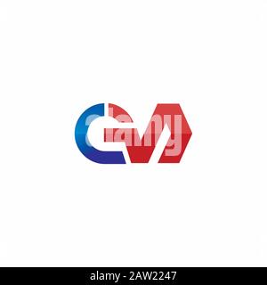 Anfangsbuchstabe gm oder mg Logo Designvorlage Stock Vektor