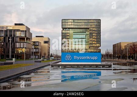 ThyssenKrupp Zentrale Q1, Deutschland, Nordrhein-Westfalen, Ruhrgebiet, Essen Stockfoto
