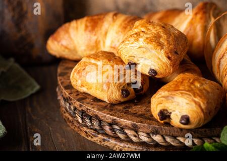 Frisch gebackenes Buns Blätterteig Stockfoto