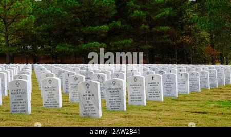 Grave Markers aus Vietnam, dem zweiten Weltkrieg und Korea Stockfoto