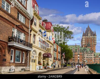 Straße in Der Altstadt von Quebec Stockfoto