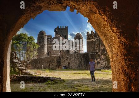 Äthiopien, Gondar, Königliches Gehäuse, Fasilidas Palast Stockfoto