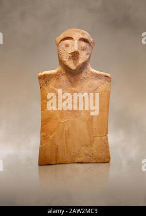 Svoitive Tablette für den Minoischen Kult, Karphi Sanctuary 1200-1100 v. Chr., Archäologisches Museum Heraklion. Während dieser Zeit wurden sowohl Minoische als auch mykenische Gräber von uns entdeckt Stockfoto