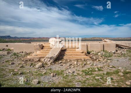 Grundlagen der Schule in St Thomas, Geisterstadt in Lake Mead National Recreation Area, Nevada, USA Stockfoto