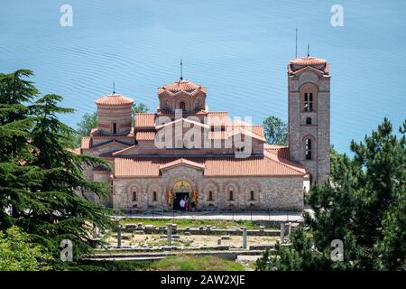 Kirche des heiligen Johannes in Kaneo, Ohridsee, Mazedonien Stockfoto