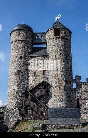 Greifenstein am Besten erhaltene Burg in Deutschland Stockfoto