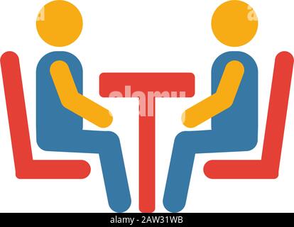 Interviewsymbol. Einfaches Element aus der Sammlung von Personalsymbolen. Benutzeroberfläche, ux, Apps, Software und Infografiken für das Creative Interview Stock Vektor