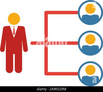 HR-Management-Symbol. Einfaches Element aus der Sammlung von Personalsymbolen. Benutzeroberfläche, ux, Apps, Software und Infografiken des Creative Hr Management Stock Vektor