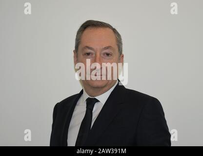 Mailand, Italien. Februar 2020. Mailand, Italien Stefano Sassi AD Valentino beteiligt sich mit Maria Silvia Sacchi RCS Journalistin an Moda & Business für das Treffen mit Modestudenten. Auf dem Foto: Stefano Sassi CEO von Valentino Credit: Independent Photo Agency/Alamy Live News Stockfoto