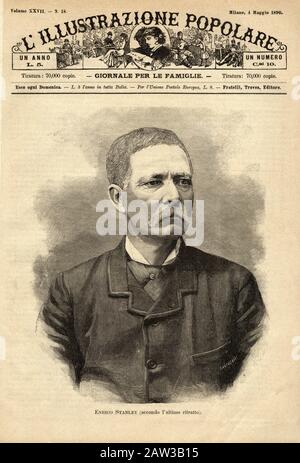 1890, GROSSBRITANNIEN: Der engländer Sir Henry Morton STANLEY (* um 100-1904/05 ), Afrika-Entdecker und Journalist, fand David Livingstone am See Stockfoto