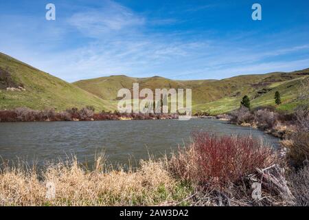 Yakima River Canyon, Columbia Plateau, in der Nähe von Yakima, Washington, USA Stockfoto