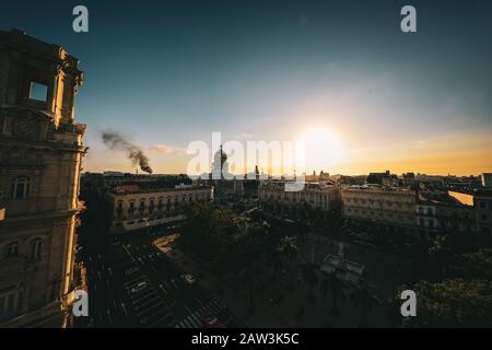 Das Zentrum von Havanna mit Blick auf das Kapitolgebäude Stockfoto