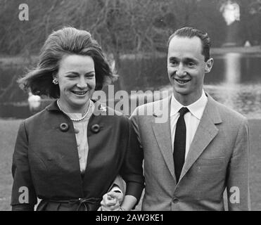 Prinzessin Irene und Prinz Carlos Hugo de Bourbon-Parma im Palast von Soestdijk, Prinzessin Irene und Prinz Carlos; Stockfoto