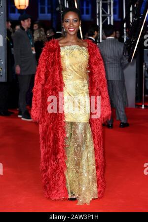 Tracy Ifeachor nimmt an den 73. British Academy Film Awards in der Royal Albert Hall, London, teilzunehmen. Stockfoto