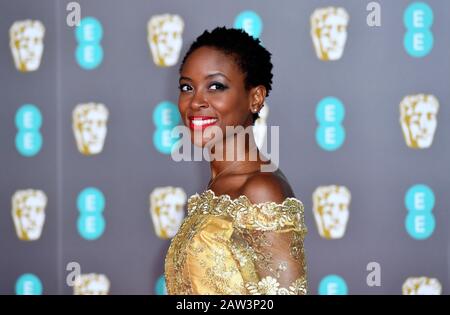 Tracy Ifeachor nimmt an den 73. British Academy Film Awards in der Royal Albert Hall, London, teilzunehmen. Stockfoto