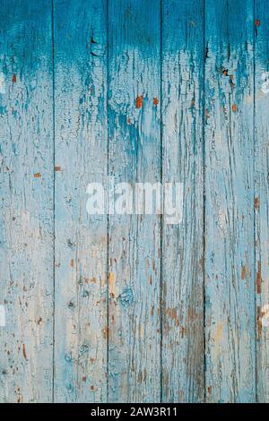 Im Alter von Natürlichen alte blaue Farbe veraltet Holzbrett Hintergrund. Grunge Vintage Holz- Oberfläche. Malte Veraltete verwitterten Textur der Zaun. Stockfoto