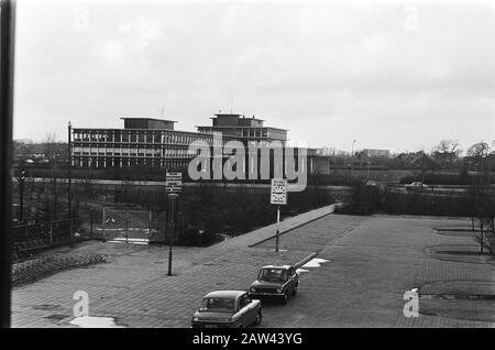 Kreishalle in Assen besetzt mit Moluccans; Übersicht Provinzdatum: 13. März 1978 Ort: Assen Schlüsselwörter: PROVINZHAUS, Besetzung Stockfoto