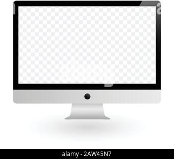 Bildschirm Monitor Computer Vector-Mockup. Darstellung des Stock-Vektors auf weißem Hintergrund isoliert. Stock Vektor