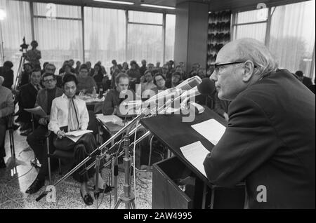 Labour Party council Meeting in Utrechter, Stimmungsdatum: 27. Januar 1973 Ort: Utrechter Schlüsselwörter: Parteiräte, Stimmungen Stockfoto