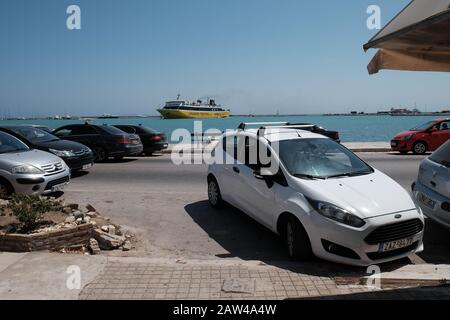 Das Hotel hat seinen Namen "Levante Ferry" von der Insel Zakynthos aus gesehen. Stockfoto