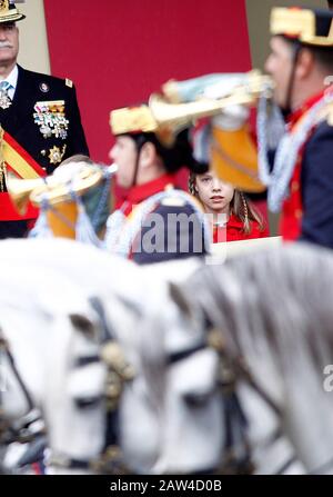 Prinzessin Sofia von Spanien besucht die Militärparade des nationalen Tages. Oktober 2016. (ALTERPHOTOS/Acero) NORTEPHOTO.COM Stockfoto