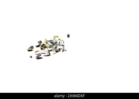 Sonnenblumensamen isoliert weißes Hintergrundöl bereit zu essen Stockfoto