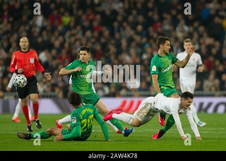 Madrid, Spanien. Februar 2020. BEIM SPIEL REAL MADRID GEGEN REAL GESELLTE SICH IM STADION SANTIAGO BERNABEU. Februar 2020 Credit: Cordon PRESS/Alamy Live News Stockfoto