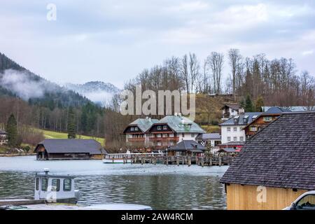 Schönau am Koenigssee - Blick über den Dorfkern Stockfoto