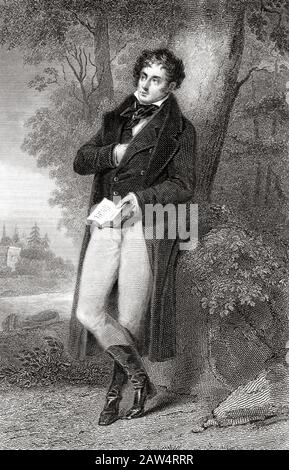 Der berühmte französische Schriftsteller Comte François René DE CHATEAUBRIAND (* um 1760-1848 in Paris) war während der Restauration der französische Botschafter i. Stockfoto