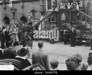 Königsbesuch Friesland Datum: 25. September 1950 Ort: Friesland Schlüsselwörter: Königlicher Besuch Stockfoto