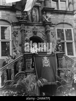 Königsbesuch Friesland Datum: 25. September 1950 Ort: Friesland Schlüsselwörter: Königlicher Besuch Stockfoto