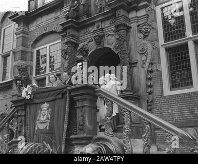 Königsbesuch Friesland Datum: 25. September 1950 Ort: Friesland Schlüsselwörter: Königlicher Besuch Stockfoto