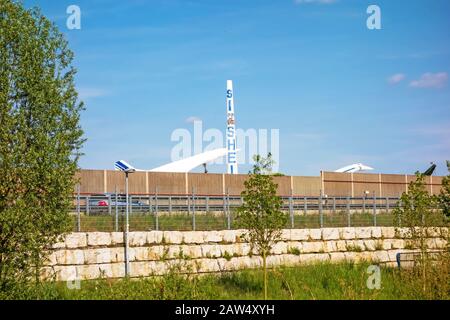 Sinsheim, Deutschland - 4. Mai 2014: Überschallflugzeug Concorde im Technikmuseum in Sinsheim Stockfoto