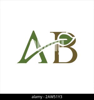 Vorlage für Anfangsbuchstaben ab oder BA-Logo Stock Vektor