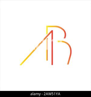 Vorlage für Anfangsbuchstaben ab oder BA-Logo Stock Vektor